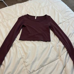 So ribbed cropped long sleeve, like new